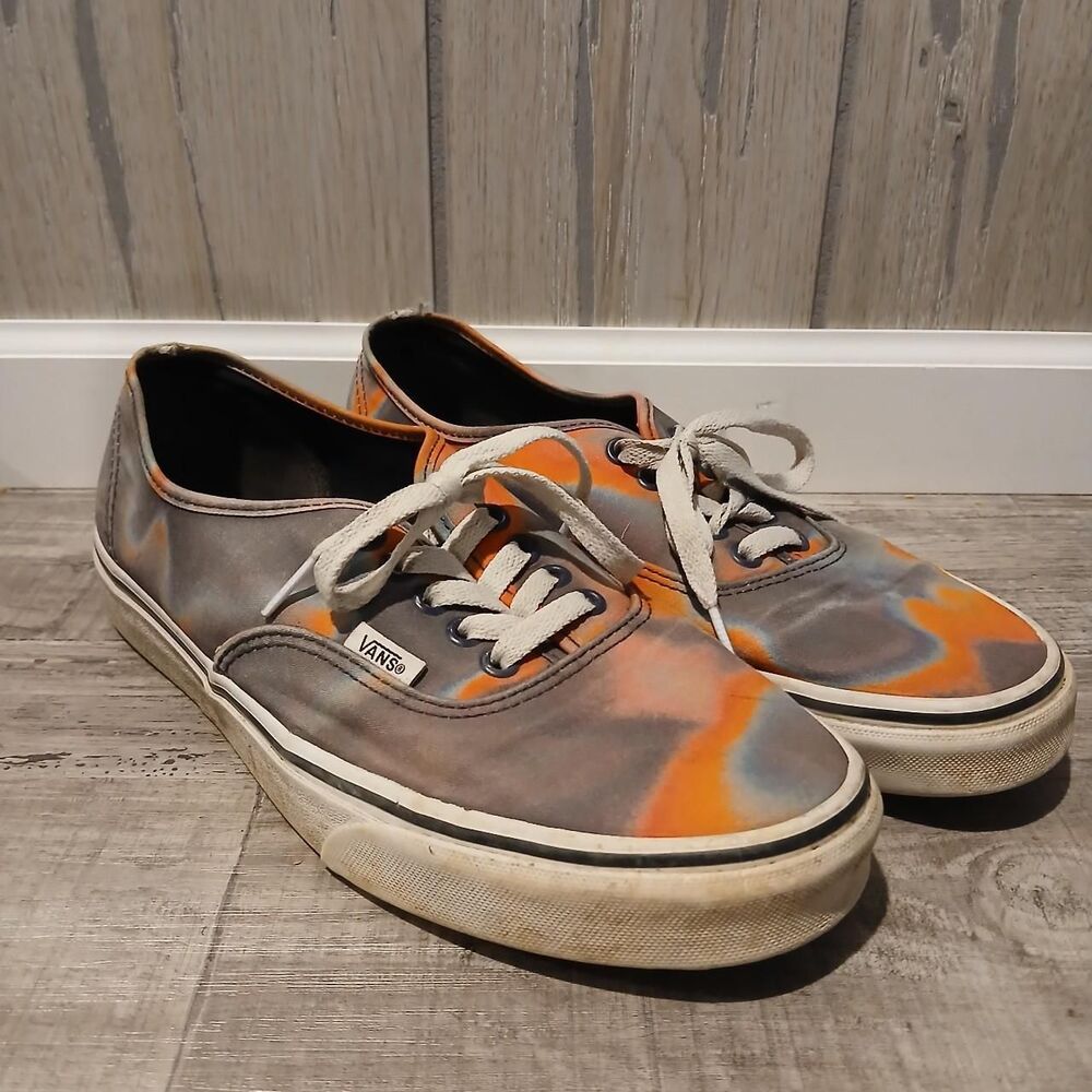 Vans Off The Wall Sneakers Men's 8.5 Size / Women's Size 10 Orange Gray